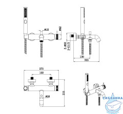 Смеситель для ванны Allen Brau Priority 323723 (никель)