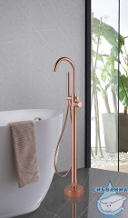 Смеситель для ванны напольный ABBER Wasser Kreis AF8115RG  (розовое золото)