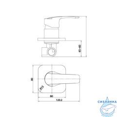 Встраиваемый смеситель с гигиеническим душем Iddis Agua AGUBLR2i08 (черный матовый)