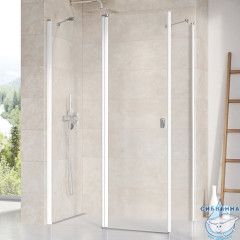 Дверь в нишу Ravak Chrome CRV2-100 профиль белый, стекло прозрачное 1QVA0100Z1