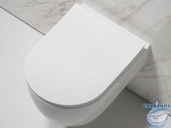 Унитаз подвесной безободковый Ceramicanova Modena  Rimless CN6063 с сиденьем быстросъемным Soft Close (микролифт)