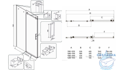 Дверь в нишу Veconi Vianno 140 профиль черный, стекло прозрачное VN74B-140-01-C4