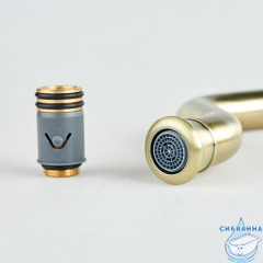 Излив для смесителя, ванна, латунь, 168 мм, фиксированный, бронза, IDDIS, 995VD17BR2SM