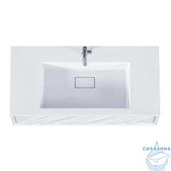 Тумба 1Marka Glace 100П с раковиной Персона белый глянцевый