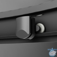 Душевое ограждение AM.PM Gem 90x90 W90G-401A090BT профиль черный, стекло прозрачное (без поддона)