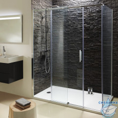 Боковая стенка Jacob Delafon Contra 90 см E22FC90-GA профиль хром, стекло прозрачное