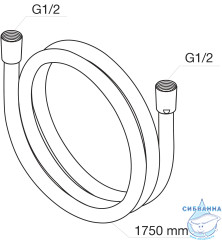 Душевой шланг Damixa 760400164 175 см (хром)