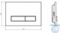 Кнопка смыва Charus Raiden FP.321.WBN.01 белый/хром