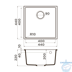 Кухонная мойка Omoikiri Bosen 44-U 4997007 платина