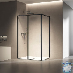 Душевое ограждение Vincea Slim 110x80 профиль черный, стекло прозрачное VSR-6SL8011CLB