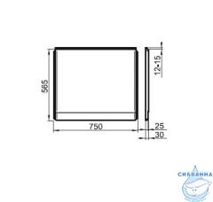 Панель боковая для ванн Ravak U 75