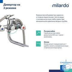 Смеситель для ванны с длинным изливом, Tring, Milardo, TRISB02M10