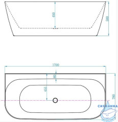 Акриловая ванна Allen Brau Priority 3 170x78 белый глянцевый