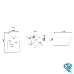 Унитаз подвесной безободковый Lemark Florex 9614001 с сиденьем быстросъемным Soft Close (микролифт)