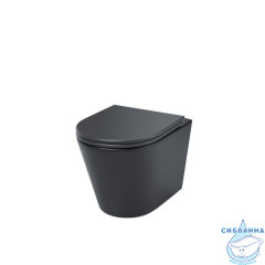 Унитаз подвесной безободковый, чёрный матовый, Calipso, IDDIS, CALR3BMi25