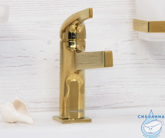 Смеситель для раковины Wasserkraft Sauer 7103 (без донного клапана) (золото)