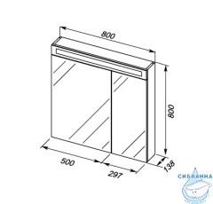 Шкаф-зеркало Dreja Max 80 дуб кантри