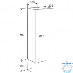 Шкаф-колонна Roca Victoria Nord 30 венге