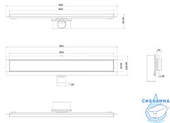 Дренажный трап для душа ALMAes Arianda 80 см с решеткой