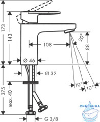 Смеситель для раковины Hansgrohe Vernis Blend 71551000 (хром)