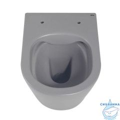 Унитаз подвесной безободковый Abber Bequem AC1102MG  с сиденьем Soft Close (микролифт) (серый матовый)
