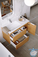 Тумба Aqwella Accent 90 c раковиной Малага 90 дуб золотой L