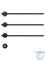 Полотенцесушитель электрический  Wonzon&Woghand Dortmund 56х58 WW-A363-MB (с возможностью скрытого подключения, подключение универсальное) (черный матовый)