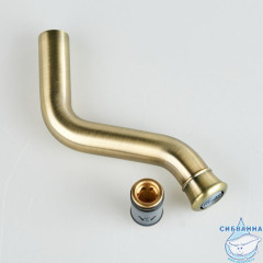 Излив для смесителя, ванна, латунь, 168 мм, фиксированный, бронза, IDDIS, 995VD17BR2SM