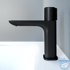 Смеситель для раковины Iddis Slide SLIBLBTi01 (без донного клапана) (черный матовый)