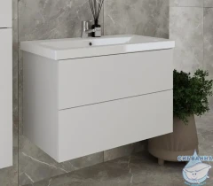 Тумба Viant София 70П с раковиной Como 70 белый