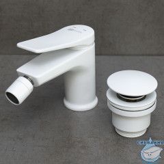Смеситель для биде Lemark Bronx LM3708MW (с донным клапаном) (белый матовый)