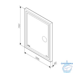  Зеркало Am.Pm Gem 55 M91AMOX0553WG с LED подсветкой