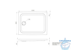 Акриловый поддон Triton 120x80 Щ0000042952