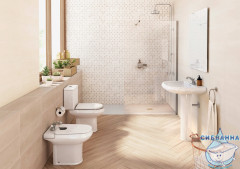 Унитаз напольный Roca Dama Senso Compacto 342518000 с бачком и сиденьем быстросъемным Soft Close (микролифт)