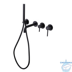 Смеситель для ванны встраиваемый ABBER Wasser Kreis AF8130B (черный матовый)