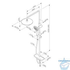 Душевая система Am.Pm Like F0780200  250 1 режим (хром)