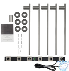 Полотенцесушитель электрический  Wonzon&Woghand Dortmund 58х77 WW-A365-BR (с возможностью скрытого подключения, подключение универсальное) (никель)