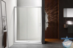 Дверь в нишу Aquatek AQ ARI RA 12020CH 120x200 профиль хром, стекло прозрачное