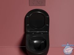 Унитаз подвесной безободковый Ceramicanova Modena  Rimless CN6063MB с сиденьем быстросъемным Soft Close (микролифт)