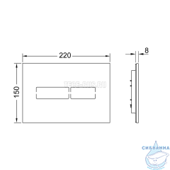 Кнопка смыва ТЕСЕlux mini 9240961 (черный)