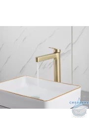 Смеситель раковины Gappo G1099-83 (сатин золотой)