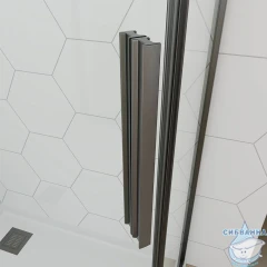 Душевое ограждение Veconi Оттимо 90x90 профиль графит, стекло матовое OP10GR-9090-07-C9 (без поддона)