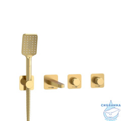 Встраиваемый смеситель для ванны Wasserkraft Schunter A8251.306.308.285.194.201 (золото матовое)