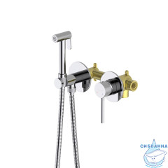 Встраиваемый смеситель с гигиеническим душем Aquatek Европа AQ1319CR (хром )