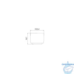 Аэратор для смесителя в комплекте с гайкой, силикон, M22, внутренняя резьба, IDDIS, 996S22S2SM