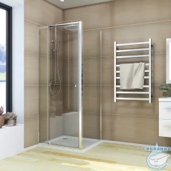 Душевое ограждение Veconi Ровиго 80x70 профиль хром, стекло прозракчное RV026-8070-01-C8 (без поддона)