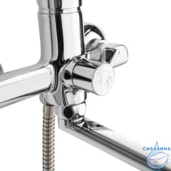 Смеситель для ванны с длинным изливом с керамическим дивертором,  Nelson, Milardo, NELSBLCM10