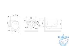 Унитаз подвесной безободковый Excellen Doto Pure Rim 55 CEEX.1404.545.WH с сиденьем Soft Close (микролифт)