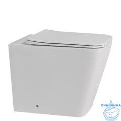 Унитаз приставной Abber Rechteck AC1211 с сиденьем Soft Close (микролифт) (белый)