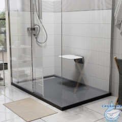 Поддон из литьевого мрамора WasserKRAFT Wiese 120x80 84T06 серый 